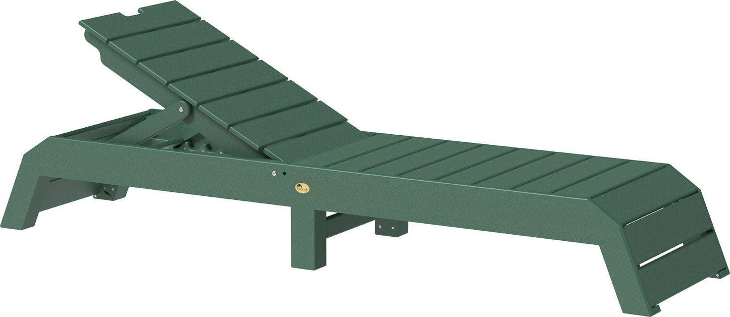 LuxCraft Recycled Plastic Urban Chaise Lounge Chair - LEAD TIME TO SHIP 7 BUSINESS DAYS OR LESS