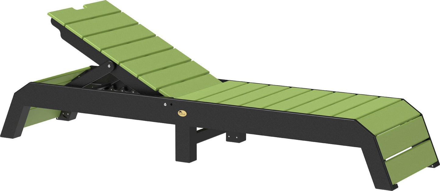 LuxCraft Recycled Plastic Urban Chaise Lounge Chair - LEAD TIME TO SHIP 7 BUSINESS DAYS OR LESS