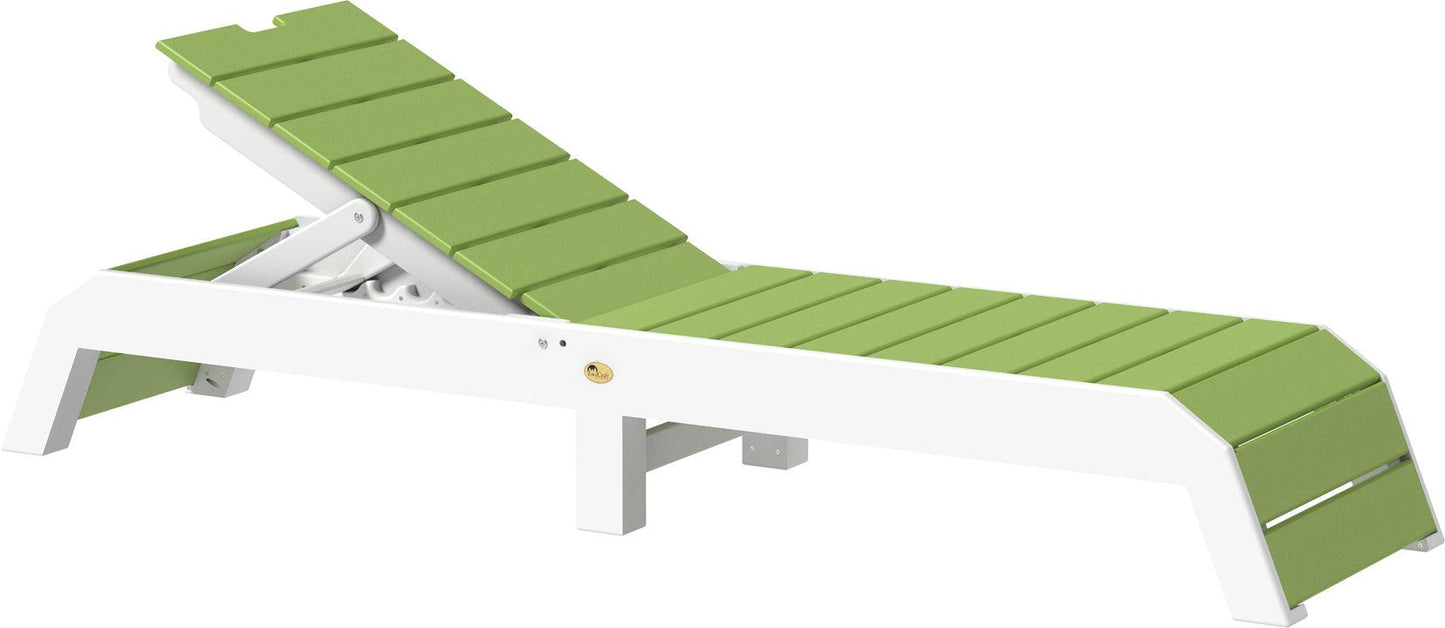 LuxCraft Recycled Plastic Urban Chaise Lounge Chair - LEAD TIME TO SHIP 7 BUSINESS DAYS OR LESS