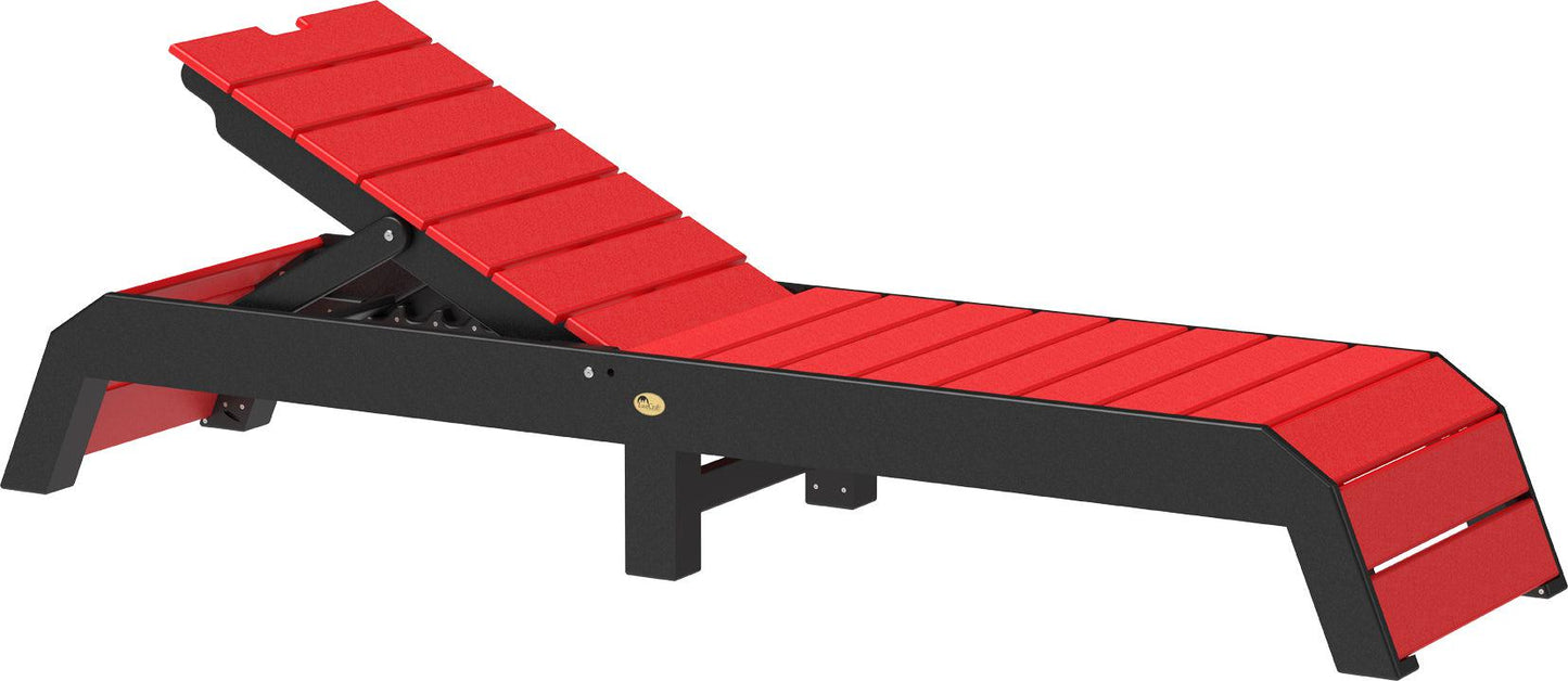 LuxCraft Recycled Plastic Urban Chaise Lounge Chair - LEAD TIME TO SHIP 7 BUSINESS DAYS OR LESS