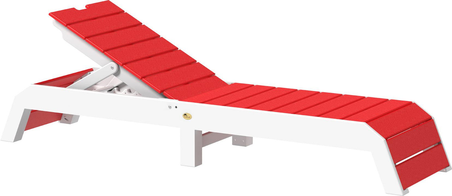 LuxCraft Recycled Plastic Urban Chaise Lounge Chair - LEAD TIME TO SHIP 7 BUSINESS DAYS OR LESS