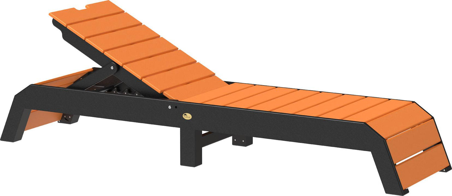 LuxCraft Recycled Plastic Urban Chaise Lounge Chair - LEAD TIME TO SHIP 7 BUSINESS DAYS OR LESS
