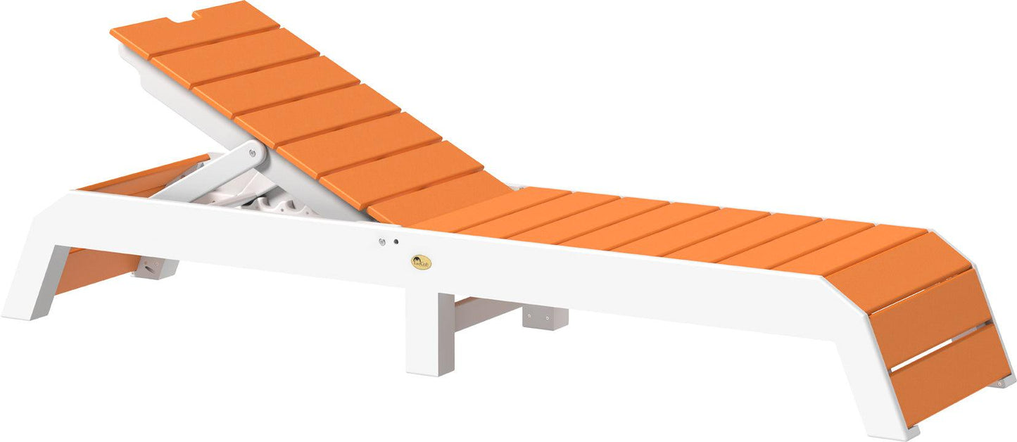LuxCraft Recycled Plastic Urban Chaise Lounge Chair - LEAD TIME TO SHIP 7 BUSINESS DAYS OR LESS