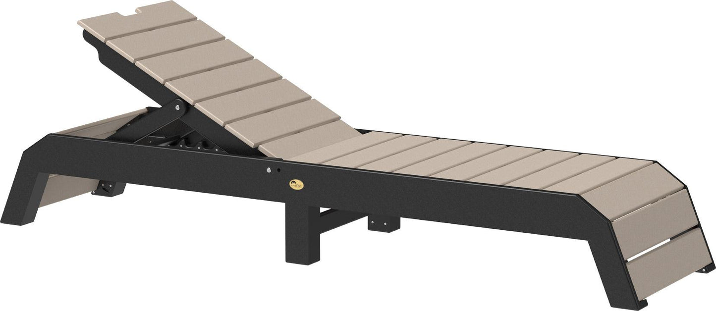 LuxCraft Recycled Plastic Urban Chaise Lounge Chair - LEAD TIME TO SHIP 7 BUSINESS DAYS OR LESS