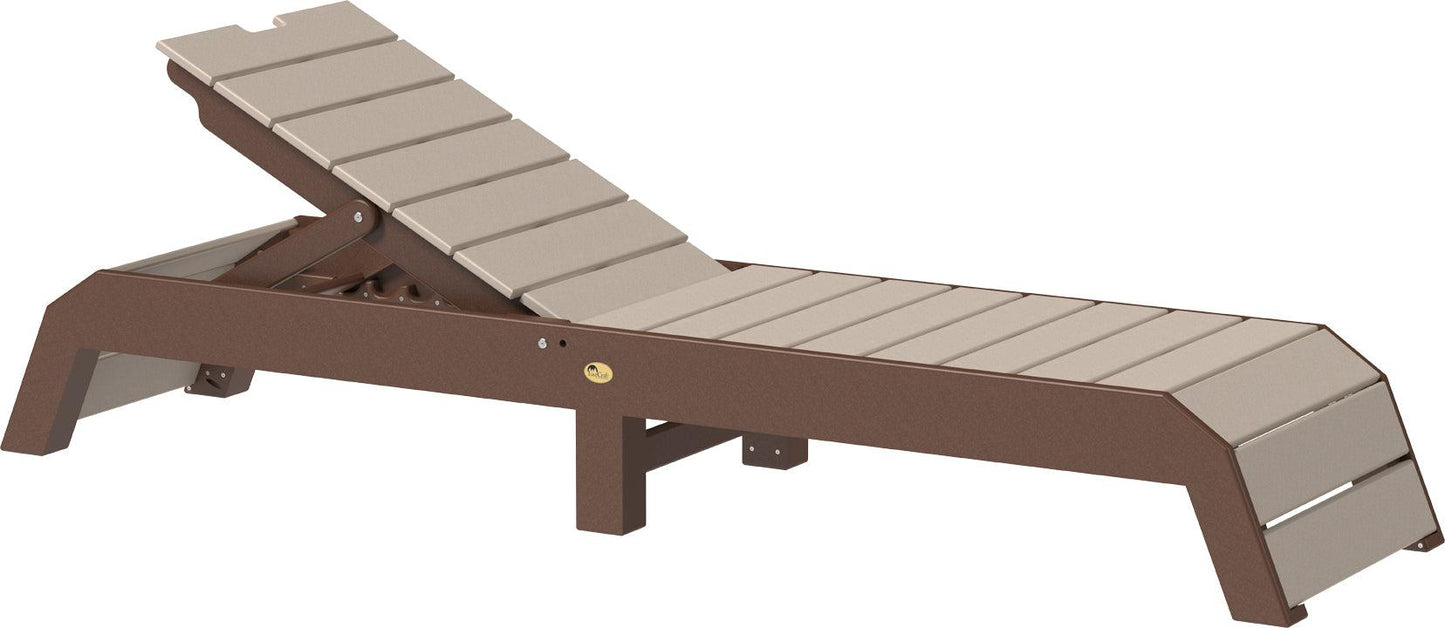 LuxCraft Recycled Plastic Urban Chaise Lounge Chair - LEAD TIME TO SHIP 7 BUSINESS DAYS OR LESS