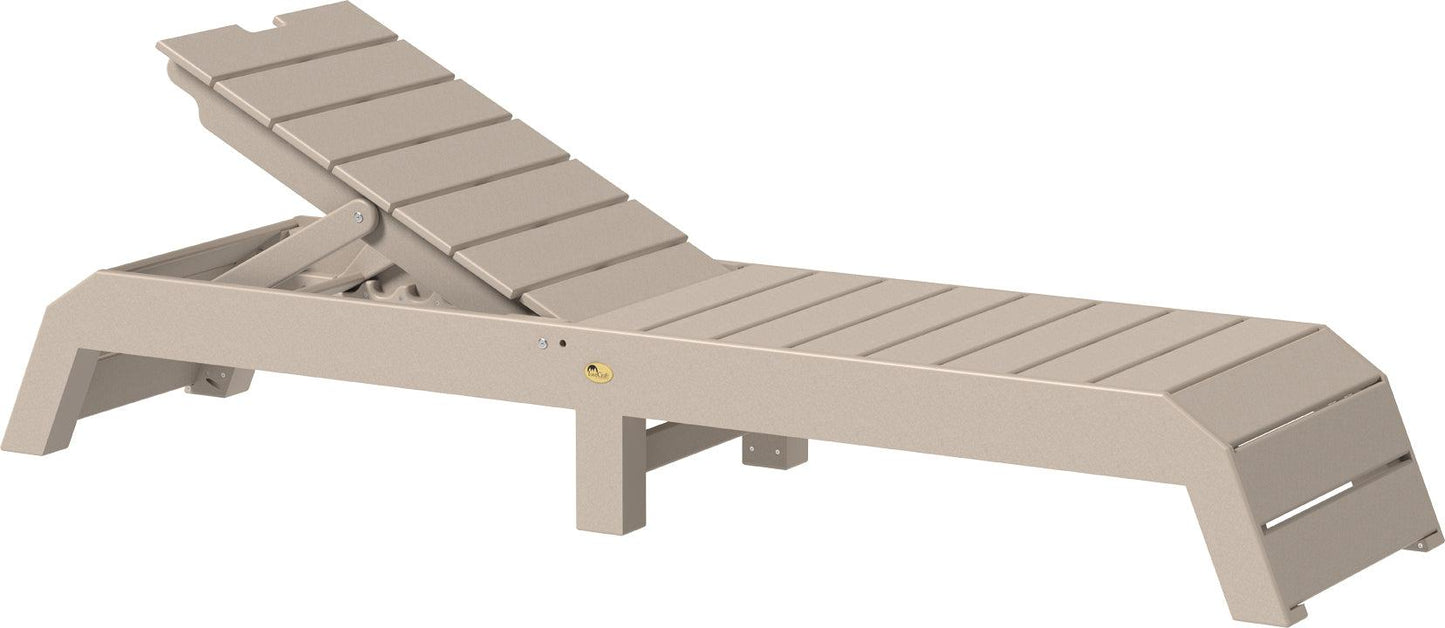 LuxCraft Recycled Plastic Urban Chaise Lounge Chair - LEAD TIME TO SHIP 7 BUSINESS DAYS OR LESS