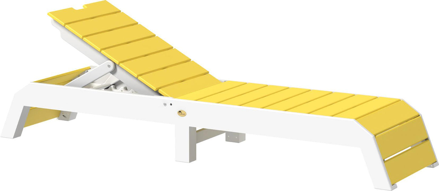 LuxCraft Recycled Plastic Urban Chaise Lounge Chair - LEAD TIME TO SHIP 7 BUSINESS DAYS OR LESS