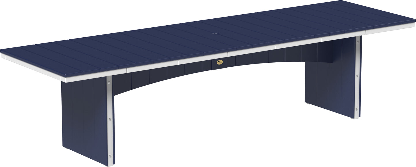 Luxcraft 3'x10' Urban Rectangular 11 pc Table Set ( DINING HEIGHT) - LEAD TIME TO SHIP 3 TO 4 WEEKS