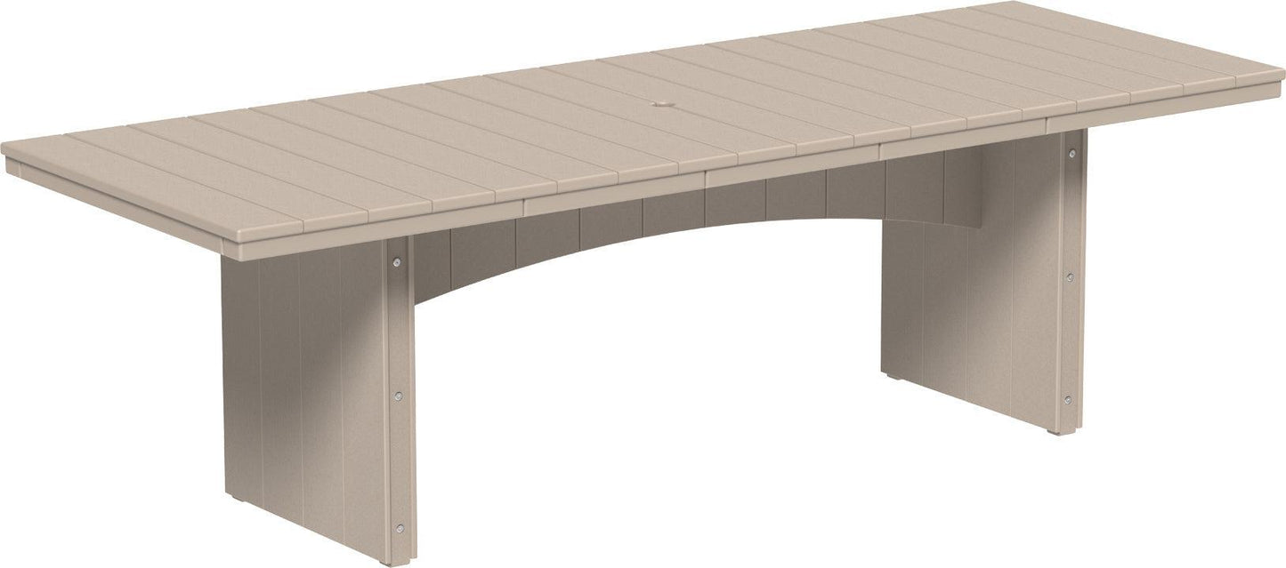 LuxCraft Recycled Plastic 3' x 8' Urban Rectangular Table (BAR HEIGHT) - LEAD TIME TO SHIP 3 TO 4 WEEKS