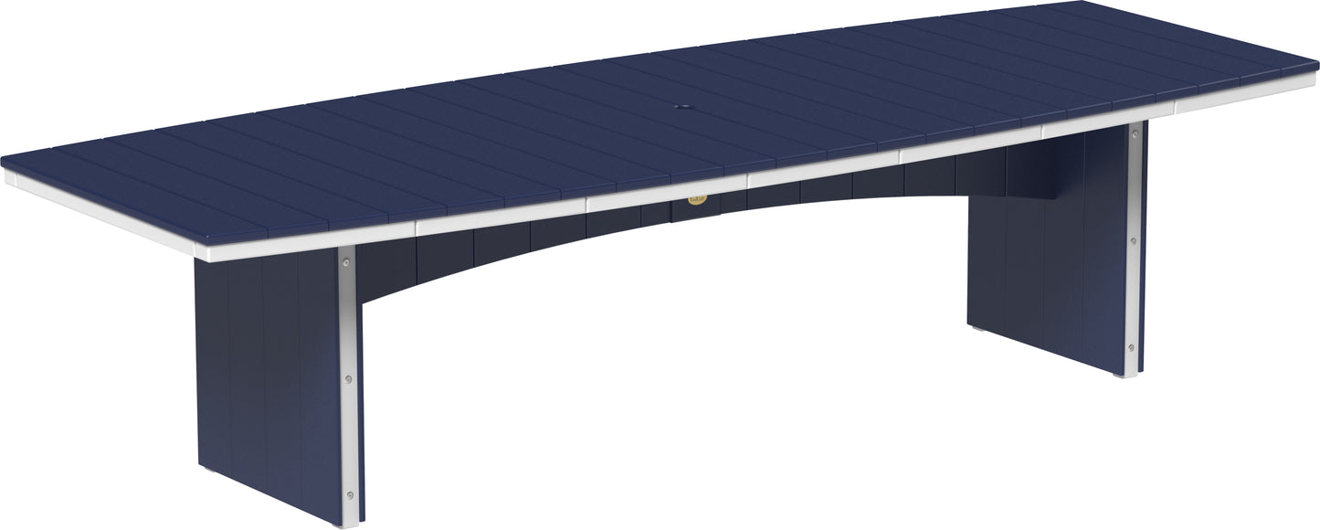 LuxCraft Recycled Plastic 4’ x 10’ Urban Oval Table (BAR HEIGHT) - LEAD TIME TO SHIP 3 TO 4 WEEKS