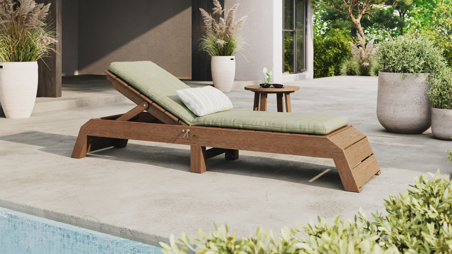 LuxCraft Recycled Plastic Urban Chaise Lounge Chair - LEAD TIME TO SHIP 7 BUSINESS DAYS OR LESS