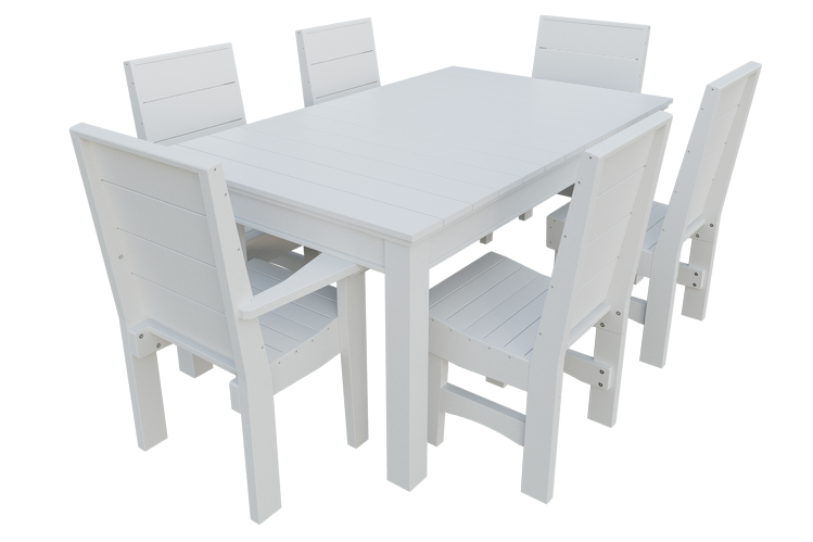 Patiova Recycled Plastic 4'x6' Urban Harbour Dining Set - LEAD TIME TO SHIP 4 WEEKS