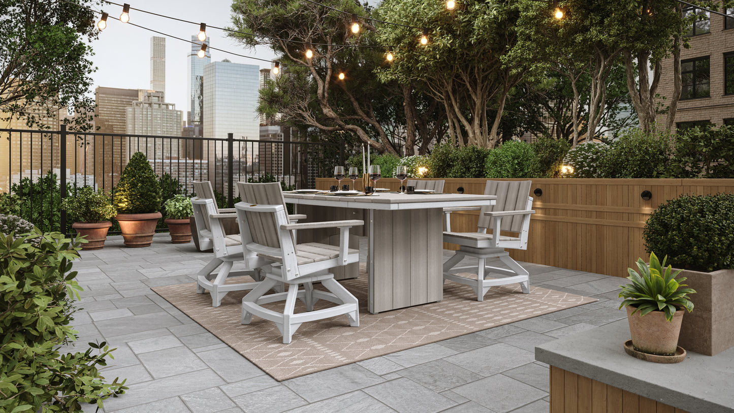 LuxCraft Recycled Plastic Urban Swivel Chair (DINING HEIGHT) - LEAD TIME TO SHIP 3 TO 4 WEEKS