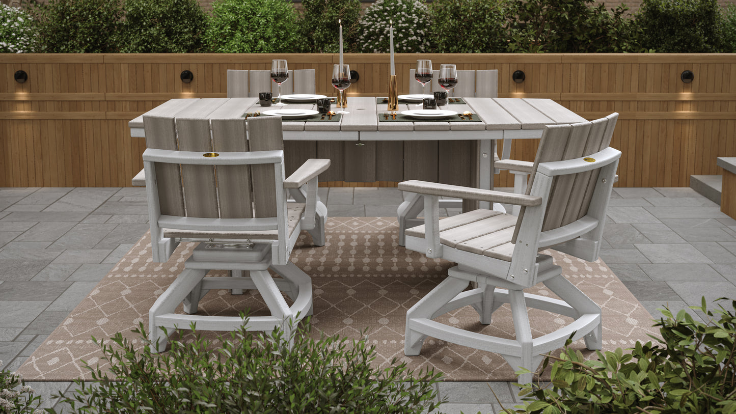 LuxCraft Recycled Plastic Urban Swivel Chair (DINING HEIGHT) - LEAD TIME TO SHIP 3 TO 4 WEEKS