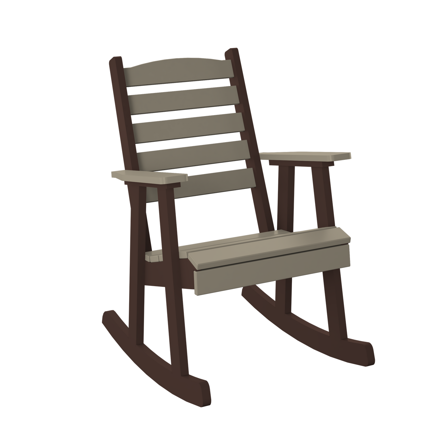Polybird P77 Slat Back Rocking Chair - LEAD TIME TO SHIP 5 BUSINESS DAYS OR LESS