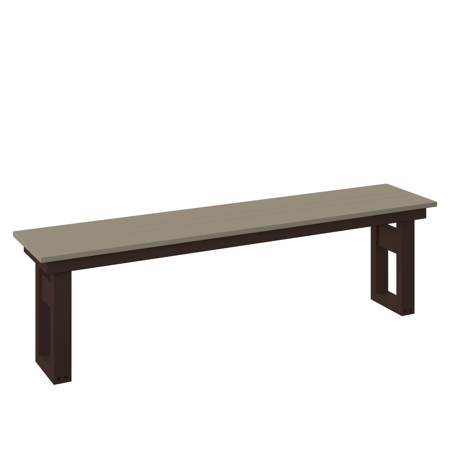 Polybird P130-R Modern 64" Dining Bench (DINING HEIGHT) - LEAD TIME TO SHIP 7 BUSINESS DAYS OR LESS