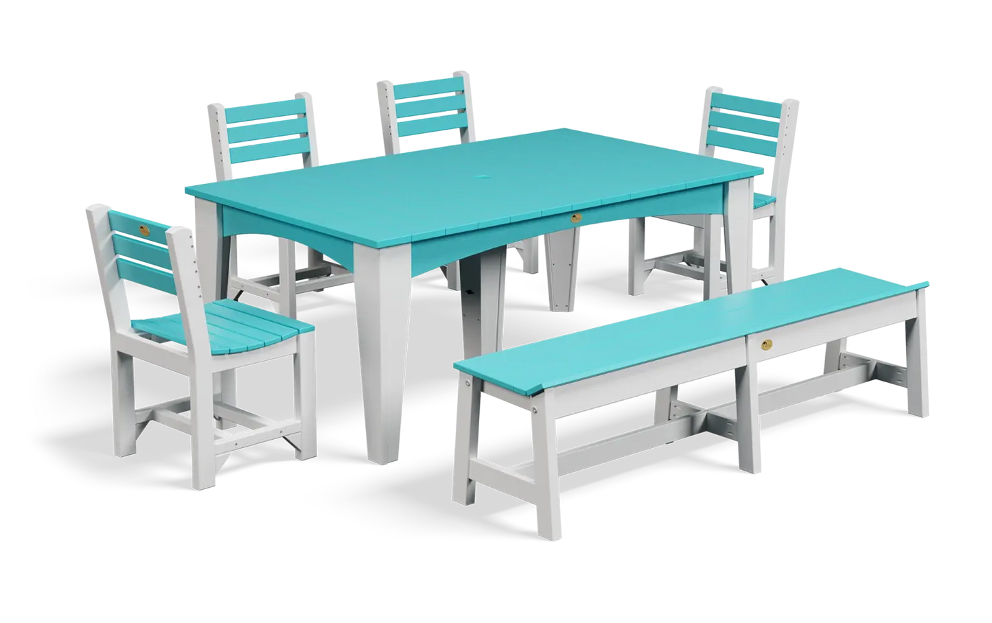 LuxCraft Recycled Plastic 44" x 72" Rectangular Island Dining Height Table - LEAD TIME TO SHIP 3 TO 4 WEEKS