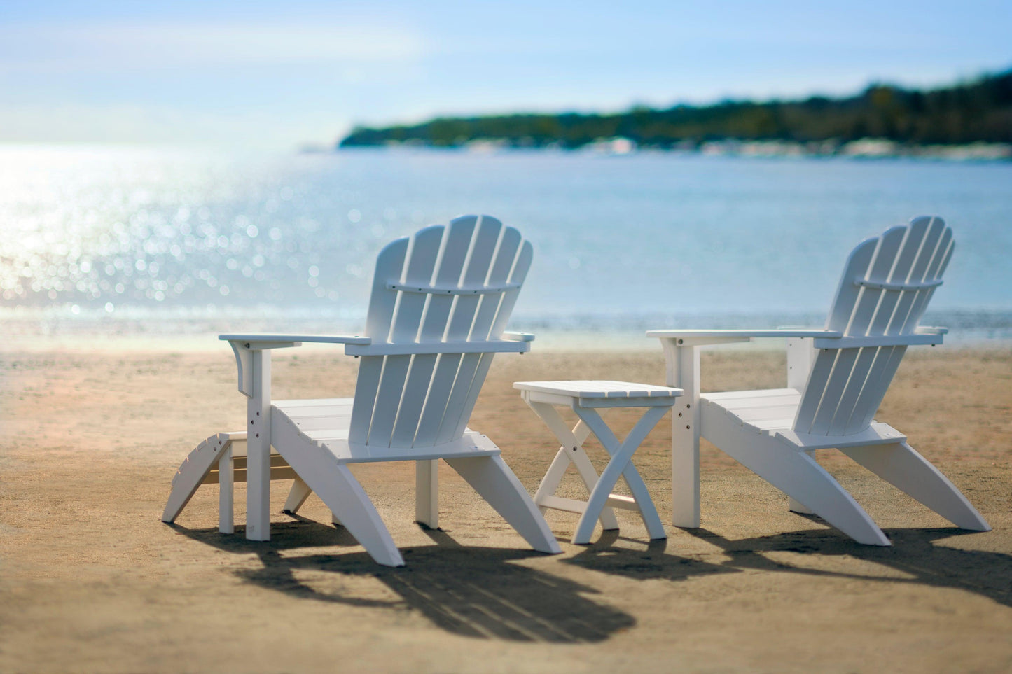 Seaside Casual Recycled Plastic Coastline Harbor View Folding Side Table