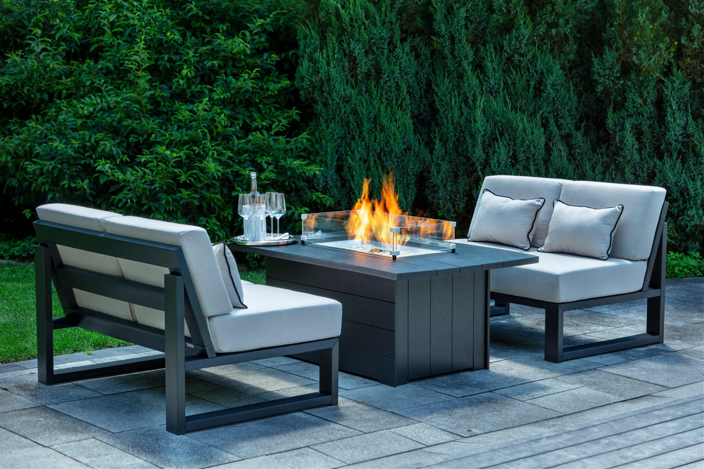 Seaside Casual Recycled Plastic Aura 53" Fire Table - LEAD TIME TO SHIP 2 TO 4 WEEKS