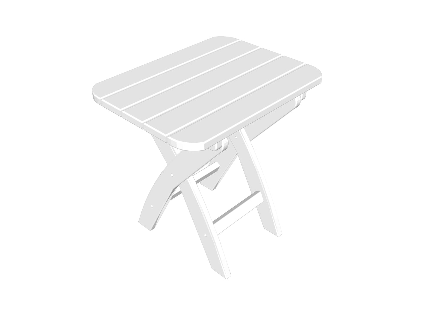 Seaside Casual Recycled Plastic Coastline Harbor View Folding Side Table