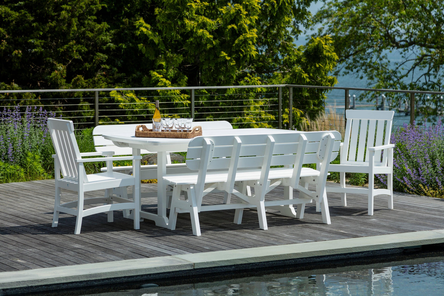 Seaside Casual Recycled Plastic Portsmouth Dining Table 42"x 72" - LEAD TIME TO SHIP 2 TO 4 WEEKS