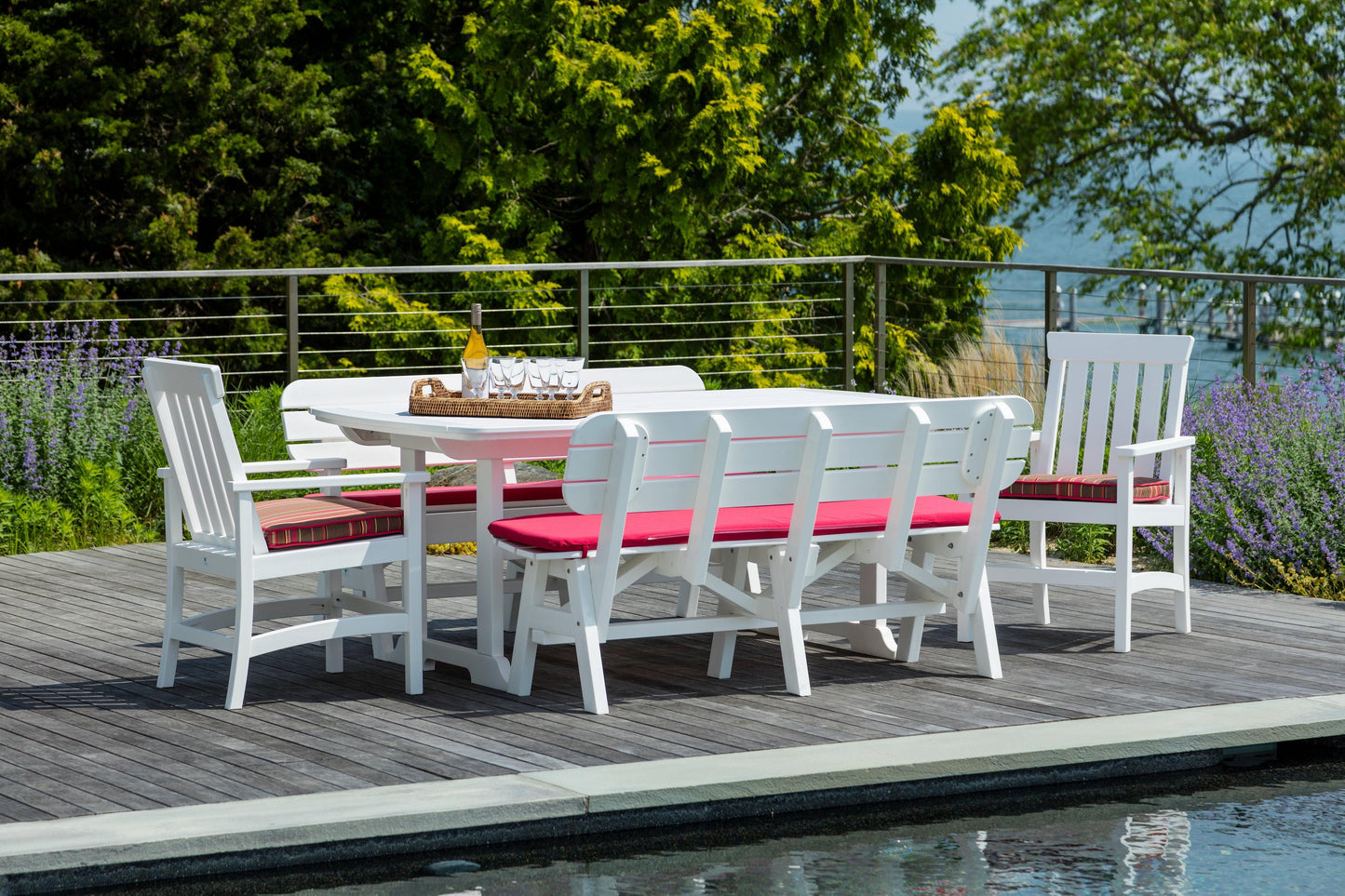 Seaside Casual Recycled Plastic Portsmouth Dining Table 42"x 72" - LEAD TIME TO SHIP 2 TO 4 WEEKS