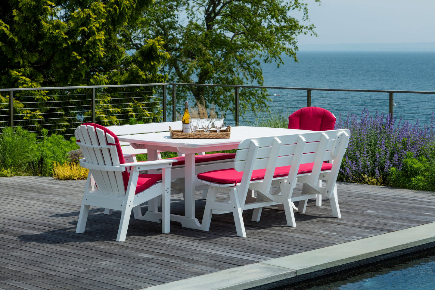 Seaside Casual Recycled Plastic Portsmouth Dining Table 42"x 72" - LEAD TIME TO SHIP 2 TO 4 WEEKS