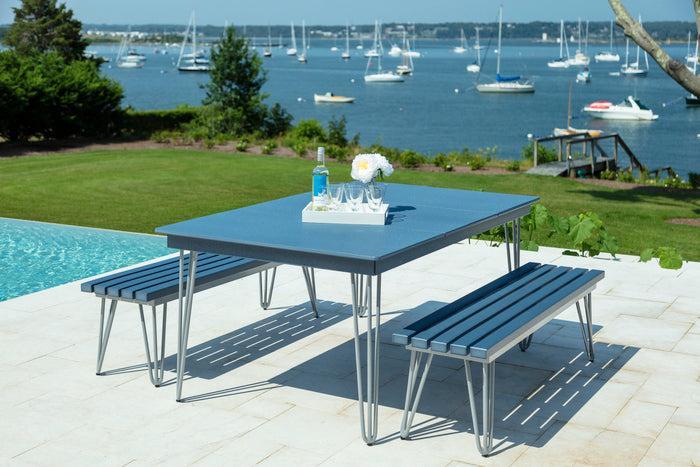 Seaside Casual Recycled Plastic HIP Hairpin Bench - LEAD TIME TO SHIP 2 TO 4 WEEKS
