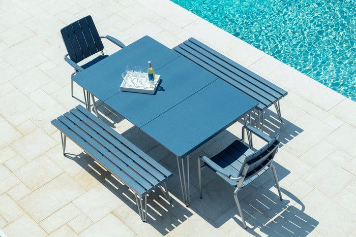 Seaside Casual Recycled Plastic HIP Hairpin Bench - LEAD TIME TO SHIP 2 TO 4 WEEKS