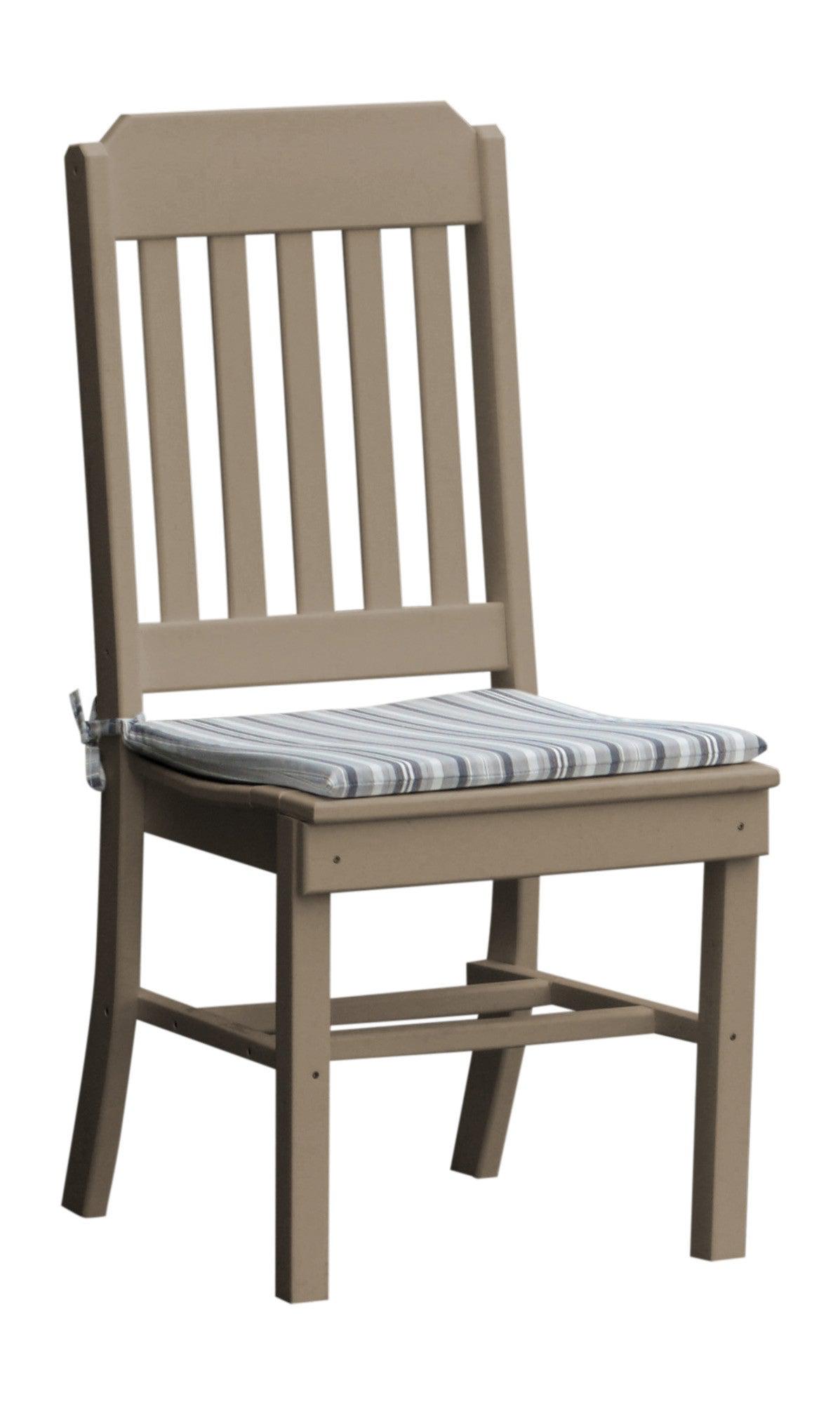 Bryton Park Poly Furniture Recycled Plastic 6ft Dining Table with Traditional Dining Chairs 7 Piece Set - LEAD TIME TO SHIP 2 WEEKS OR LESS