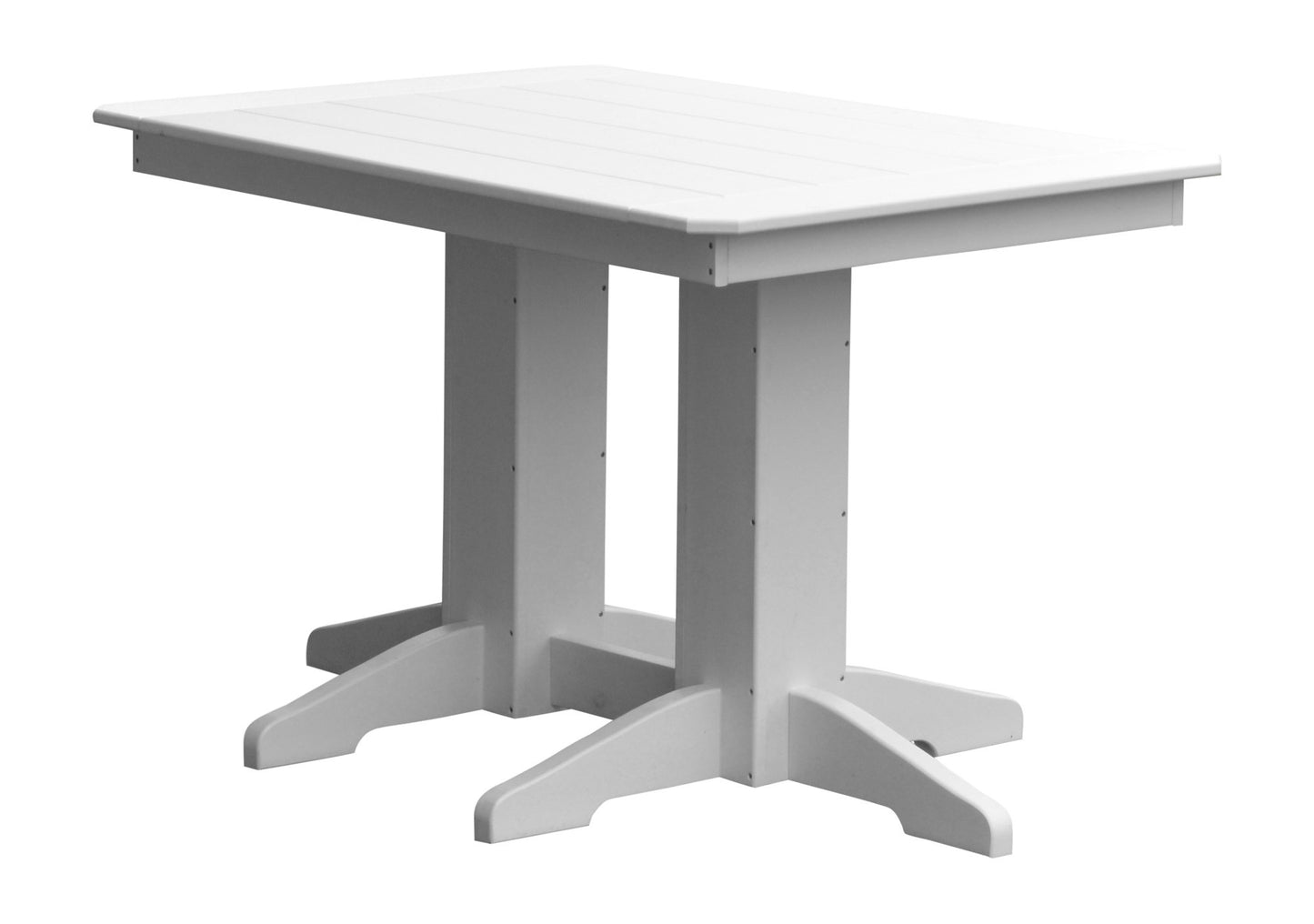 Bryton Park Poly Furniture Recycled Plastic 4ft Square Table with Classic Chairs 5 Piece Dining Set (Dining Height) - LEAD TIME TO SHIP 10 BUSINESS DAYS