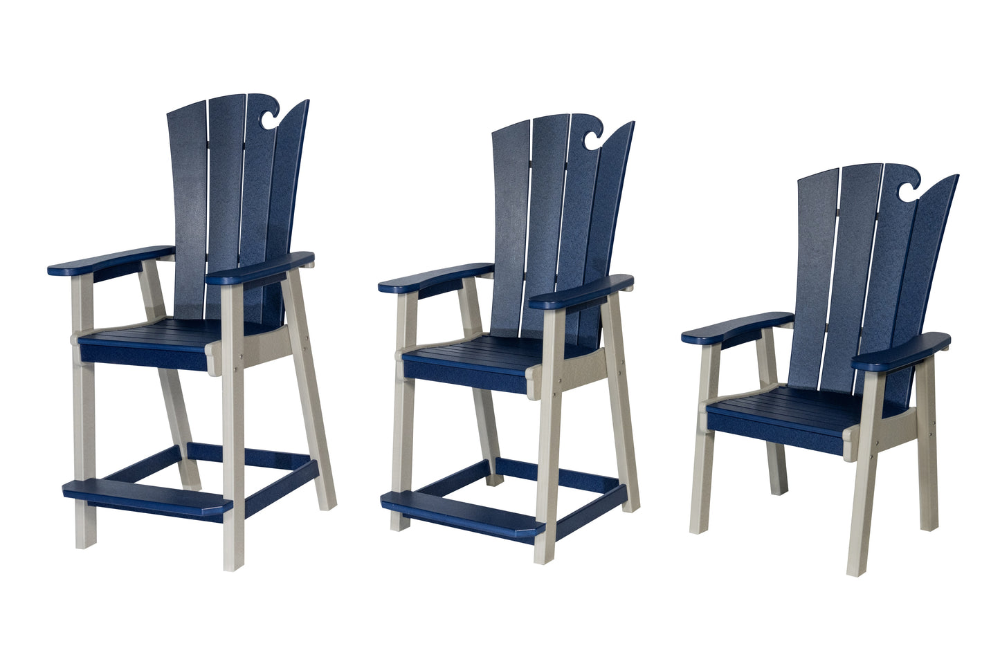 Beaver Dam Woodworks OceanWavz Bar Chair - LEAD TIME TO SHIP 4 WEEKS OR LESS