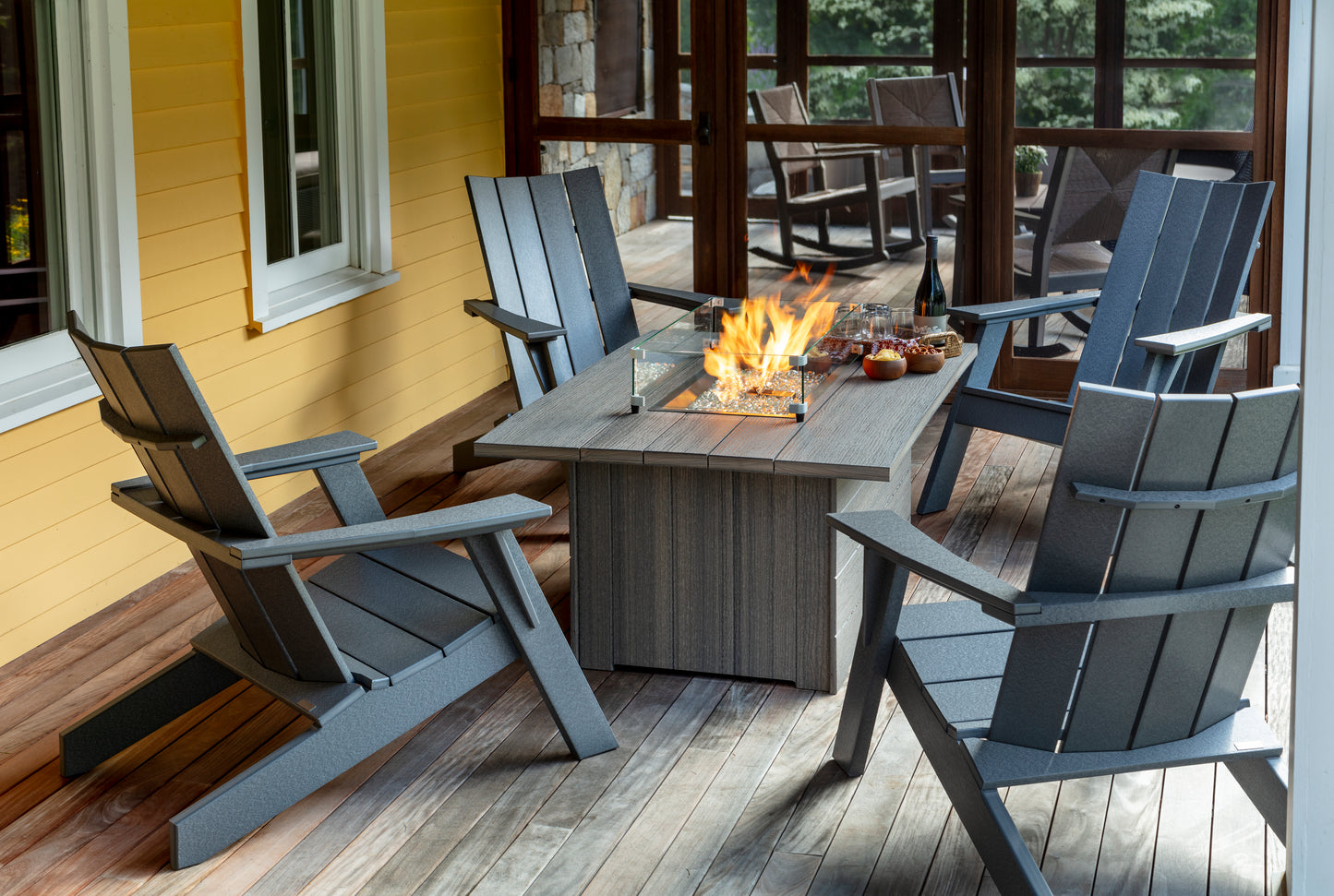 Seaside Casual Recycled Plastic Aura 53" Fire Table - LEAD TIME TO SHIP 2 TO 4 WEEKS