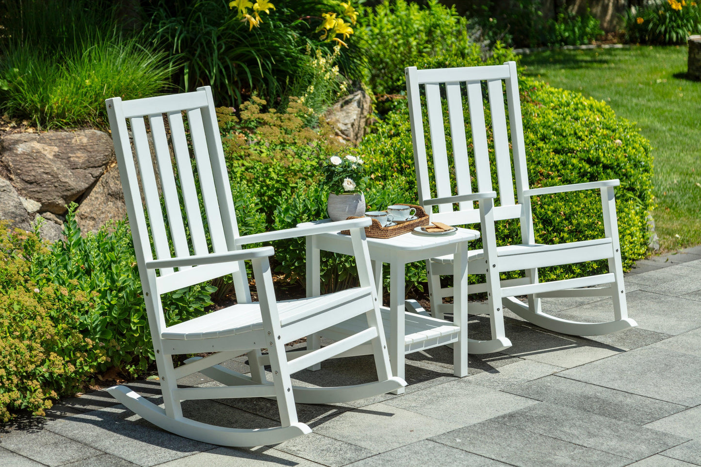 Seaside Casual Recycled Plastic Traditional Porch Rocking Chair - LEAD TIME TO SHIP 2 TO 4 WEEKS