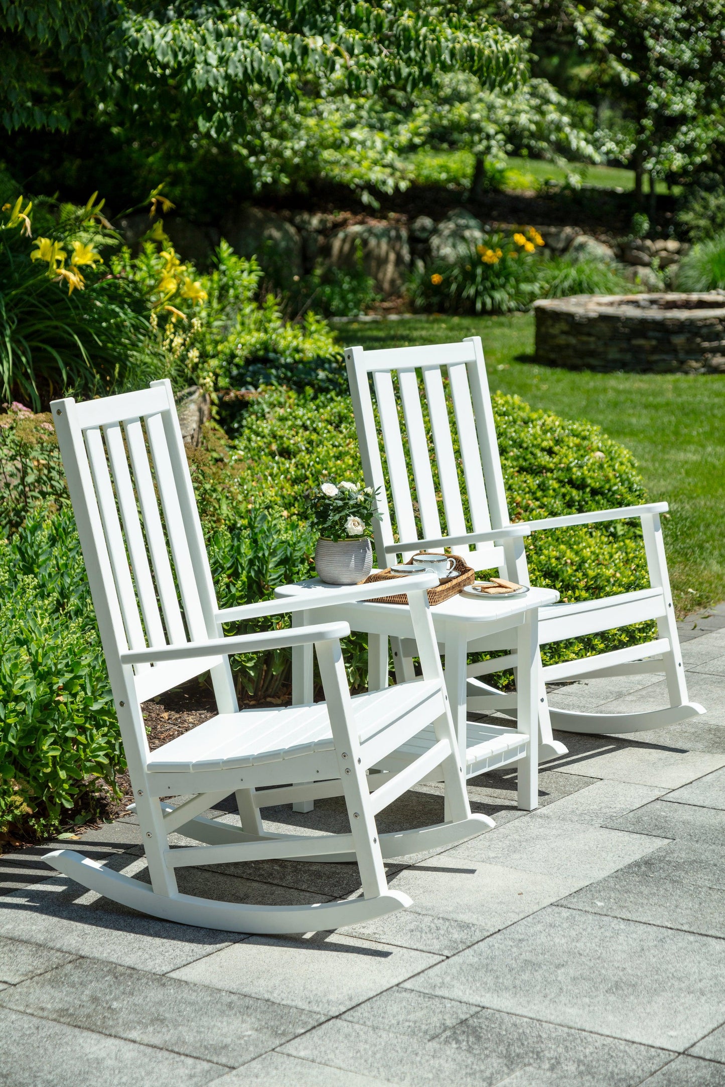 Seaside Casual Recycled Plastic Traditional Porch Rocking Chair - LEAD TIME TO SHIP 2 TO 4 WEEKS