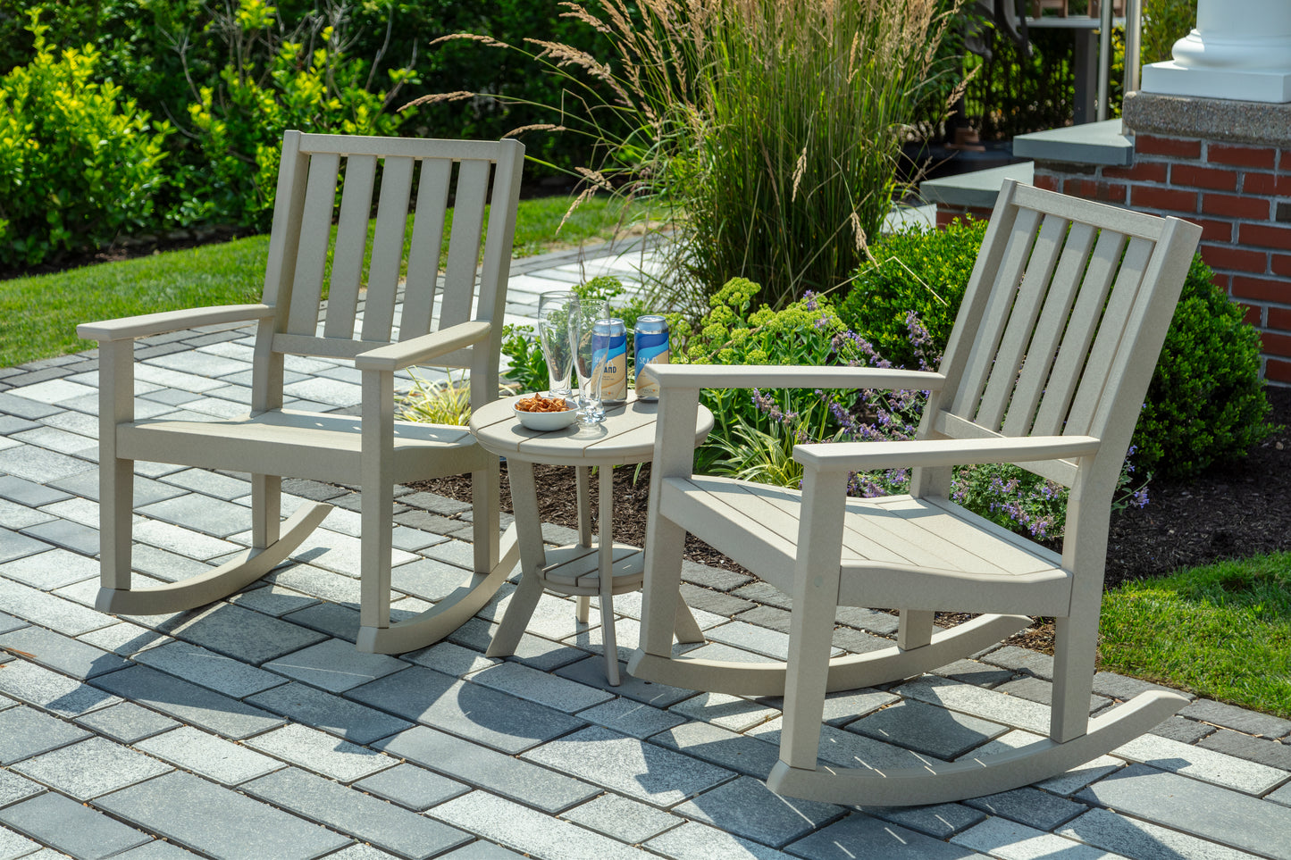 Seaside Casual Recycled Plastic Greenwich Rocking Chair Slatted - LEAD TIME TO SHIP 2 TO 4 WEEKS