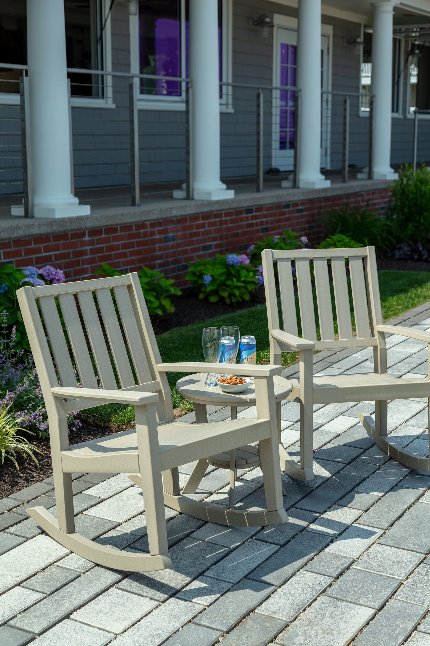 Seaside Casual Recycled Plastic Greenwich Rocking Chair Slatted - LEAD TIME TO SHIP 2 TO 4 WEEKS