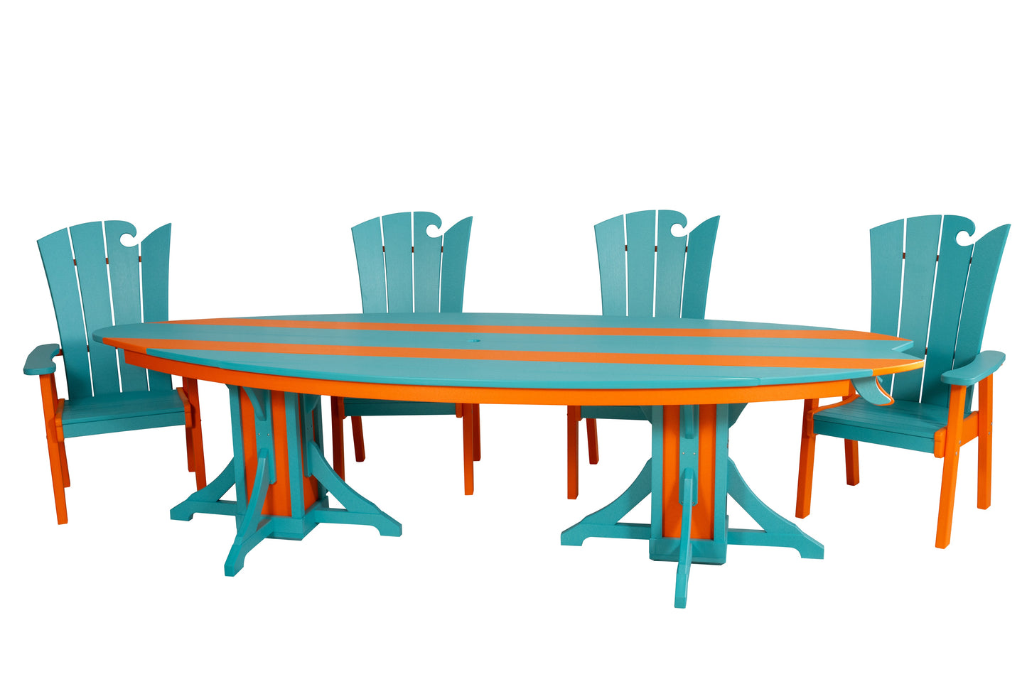 Beaver Dam Woodworks 10' Surf-Aira 5 Piece Dining Set - LEAD TIME TO SHIP 4 WEEKS OR LESS