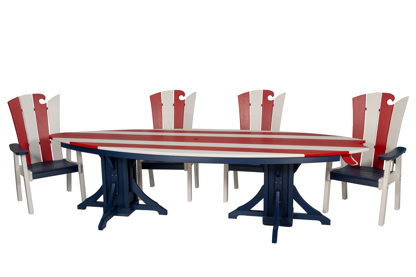 Beaver Dam Woodworks 10' Surf-Aira 5 Piece Dining Set - LEAD TIME TO SHIP 4 WEEKS OR LESS
