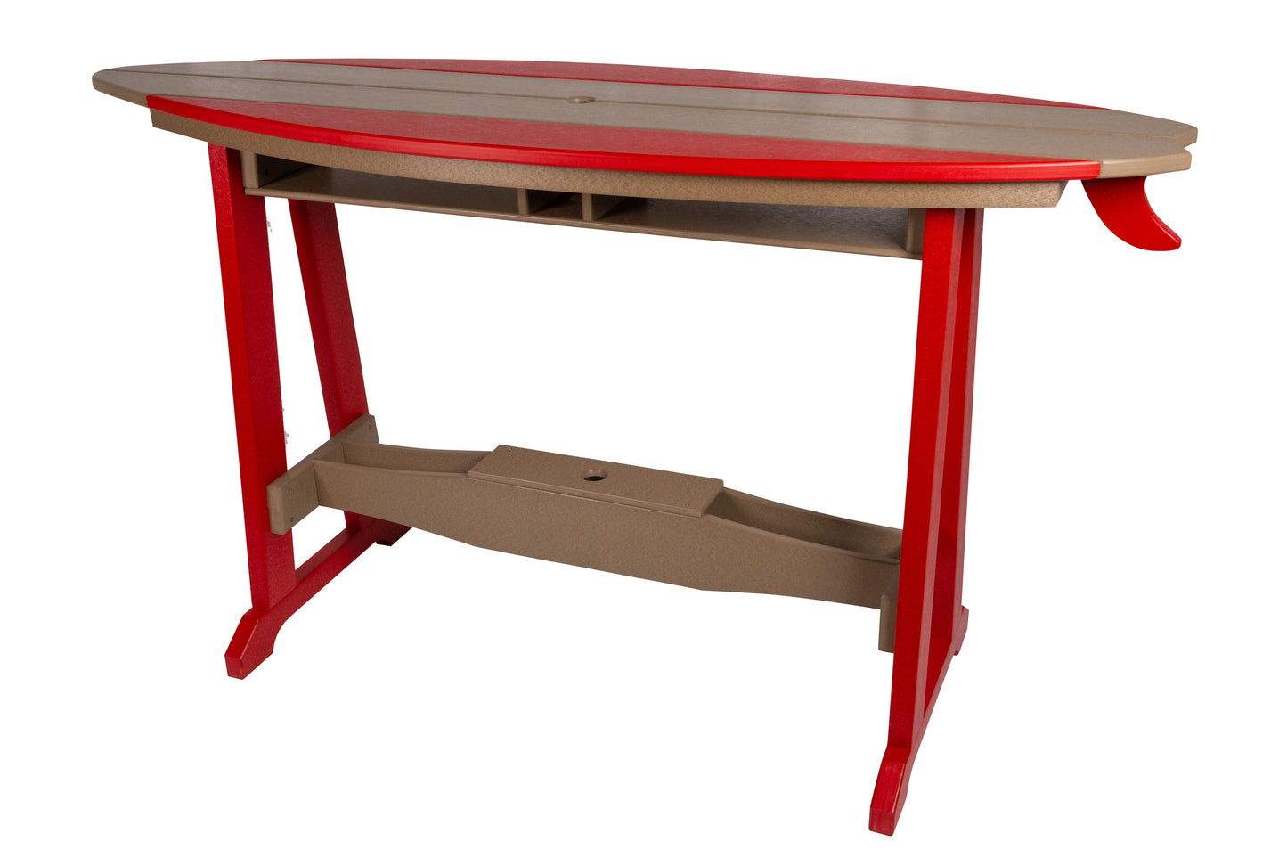 Beaver Dam Woodworks 6' Surf-Aira Bar Table Saddle Bar Stool w/ Back 5 Piece Set - BAR HEIGHT - LEAD TIME TO SHIP 4 WEEKS OR LESS