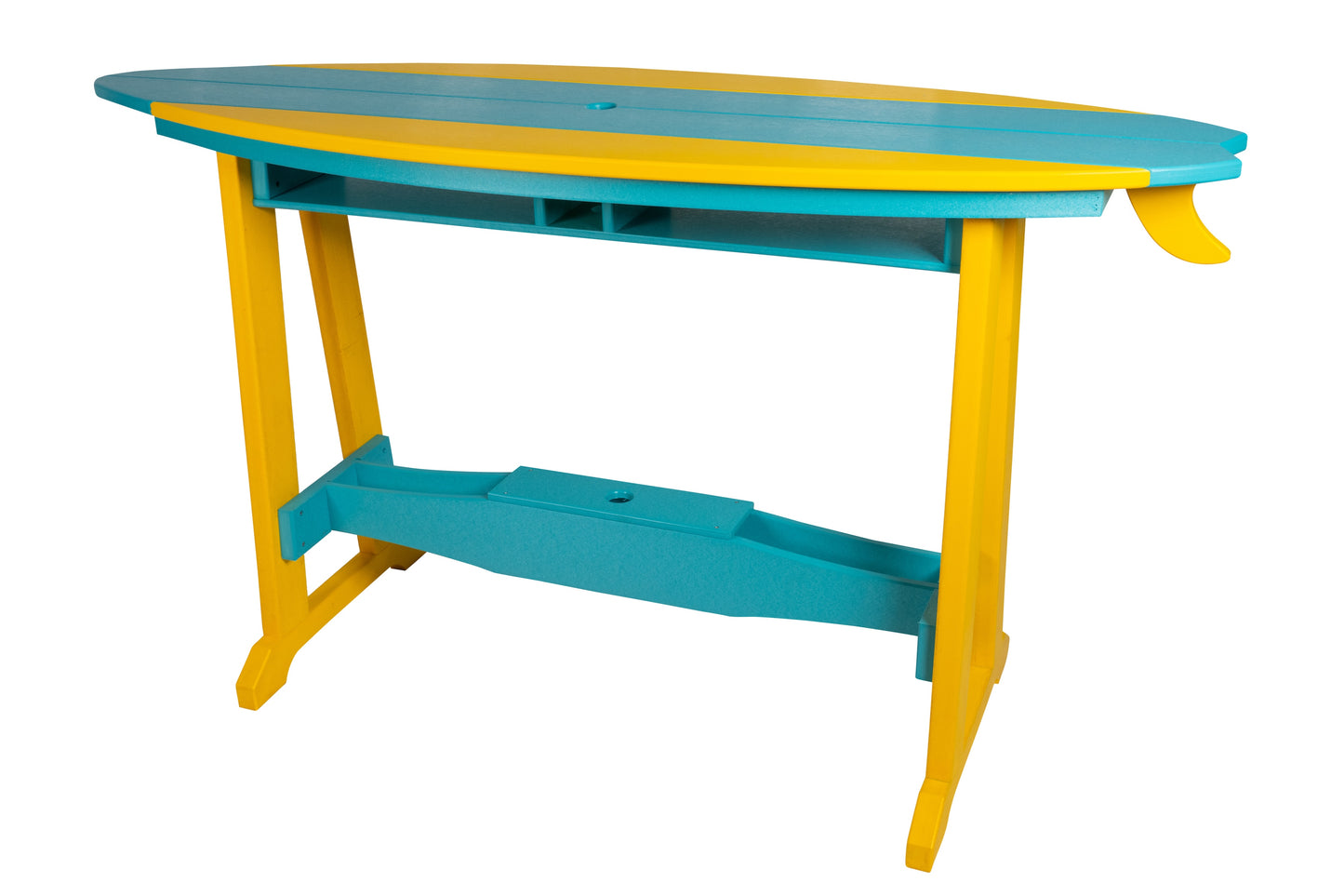 Beaver Dam Woodworks 6' Surf-Aira Bar Table Saddle Bar Stool w/ Back 5 Piece Set - BAR HEIGHT - LEAD TIME TO SHIP 4 WEEKS OR LESS