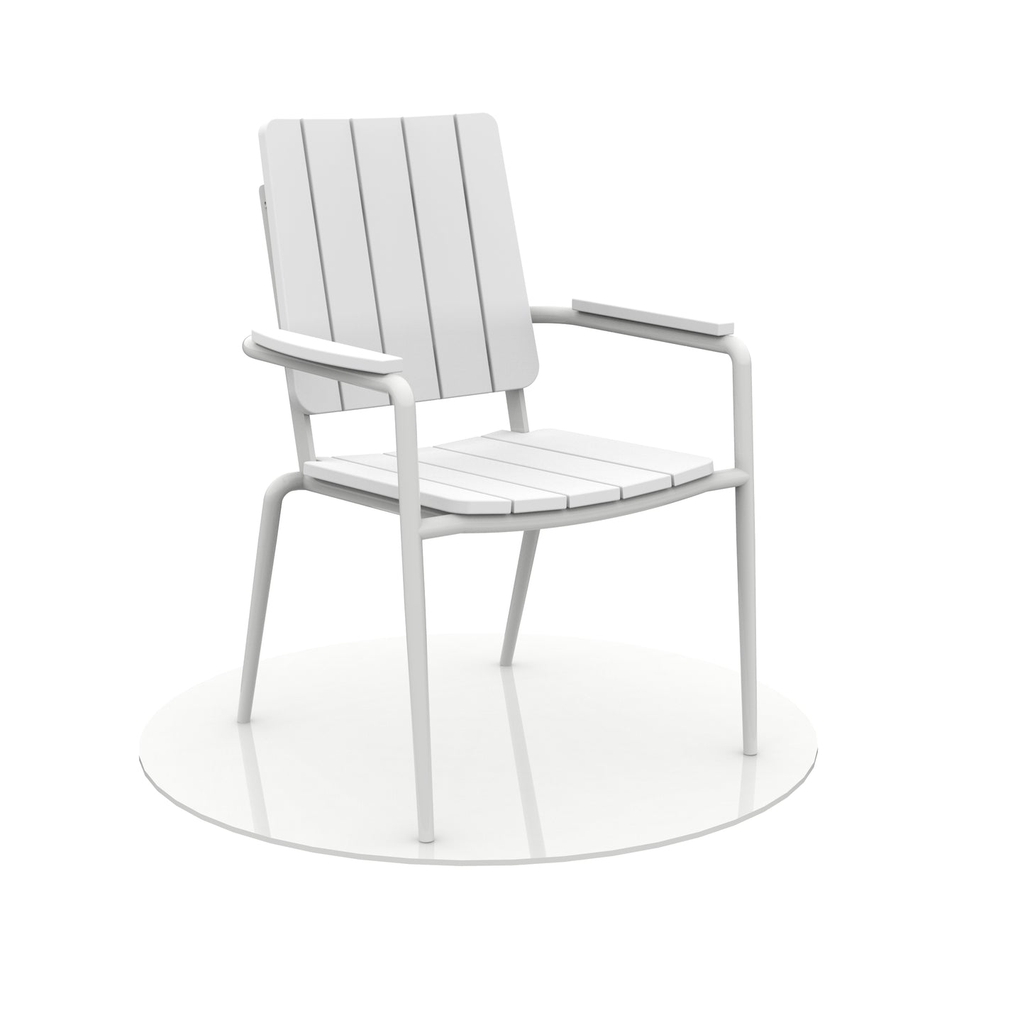 Seaside Casual Recycled Plastic HIP Stackable Dining Arm Chair - LEAD TIME TO SHIP 2 TO 4 WEEKS