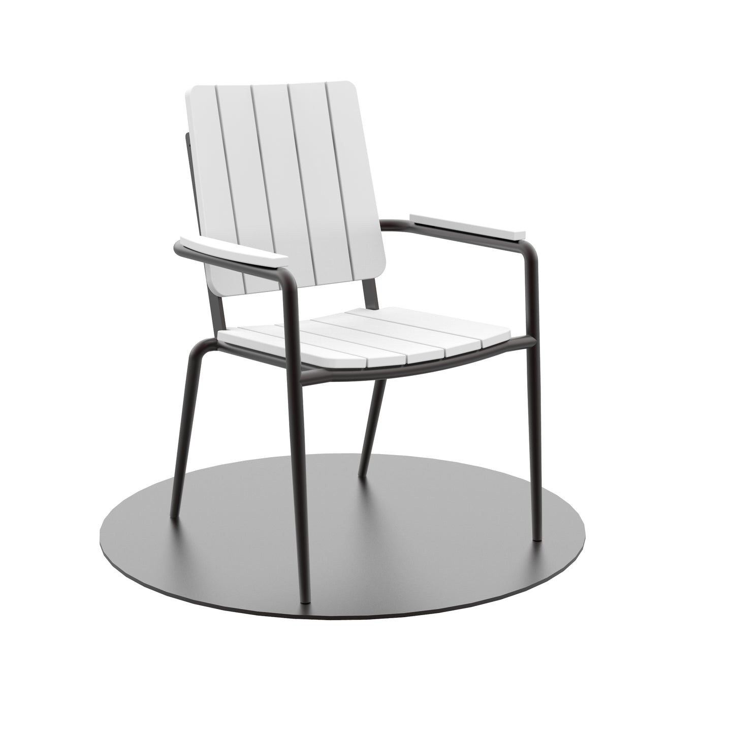 Seaside Casual Recycled Plastic HIP Stackable Dining Arm Chair - LEAD TIME TO SHIP 2 TO 4 WEEKS