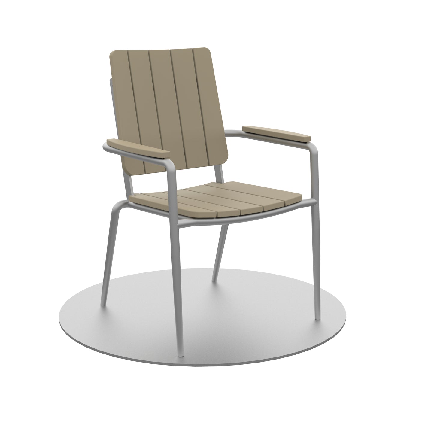 Seaside Casual Recycled Plastic HIP Stackable Dining Arm Chair - LEAD TIME TO SHIP 2 TO 4 WEEKS