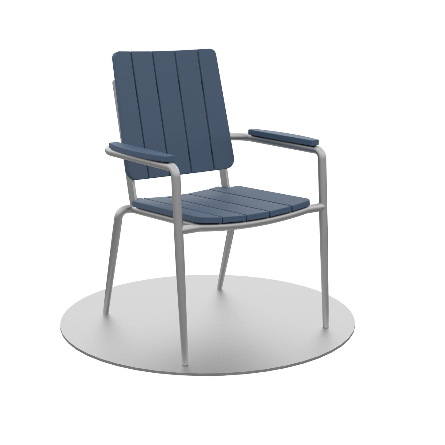 Seaside Casual Recycled Plastic HIP Stackable Dining Arm Chair - LEAD TIME TO SHIP 2 TO 4 WEEKS