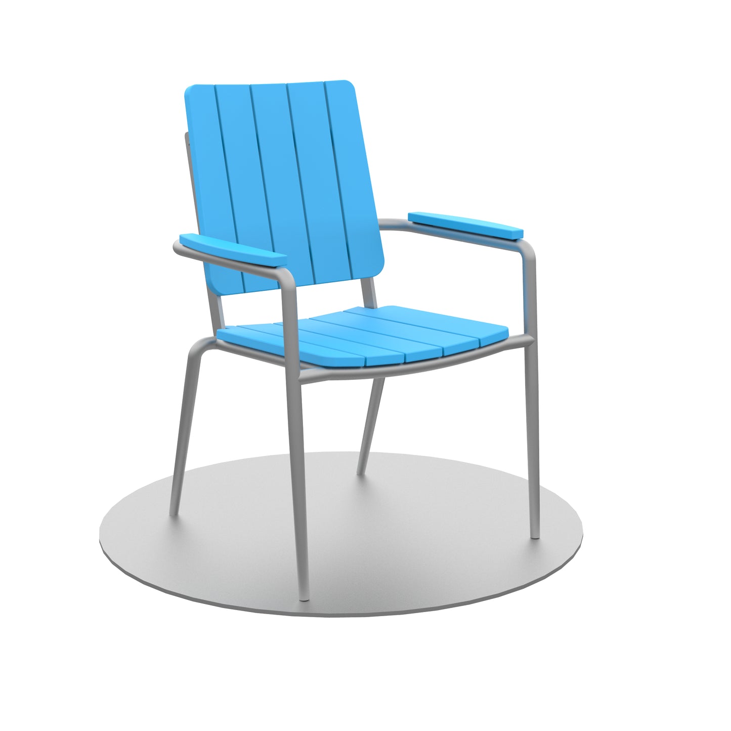 Seaside Casual Recycled Plastic HIP Stackable Dining Arm Chair - LEAD TIME TO SHIP 2 TO 4 WEEKS