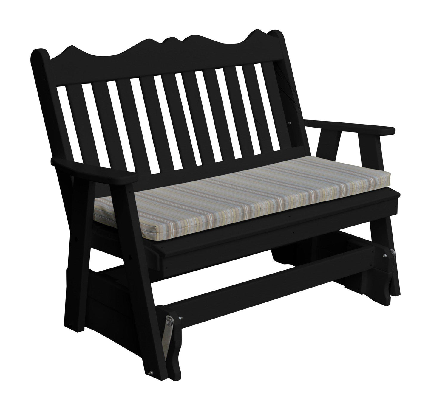 Bryton Park Poly Furniture Royal English Recycled Plastic 5ft Glider Chair - LEAD TIME TO SHIP 10 BUSINESS DAYS