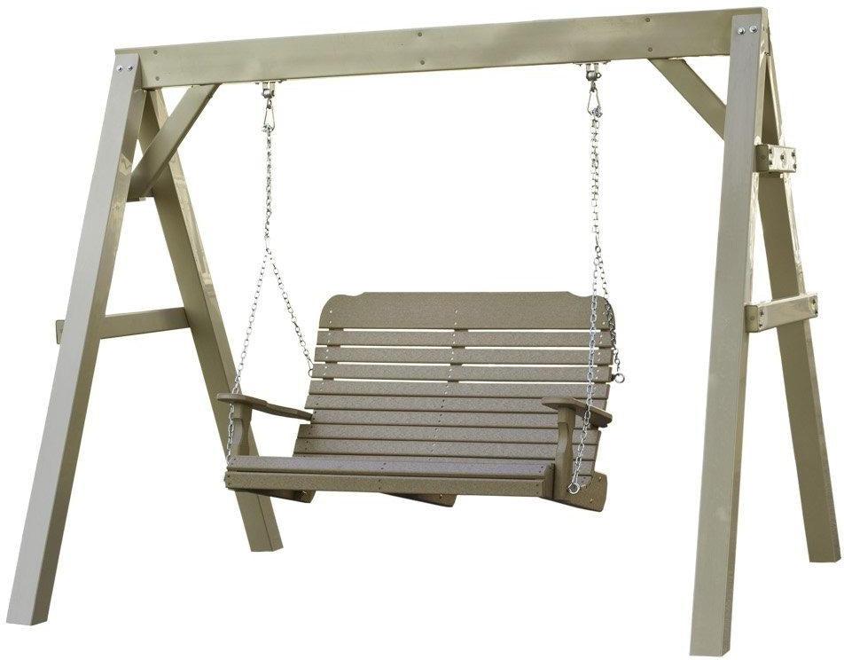 Leisure Lawns Amish Made Vinyl A-Frame Model #106 [SWING SOLD SEPARATELY] - LEAD TIME TO SHIP 4 WEEKS