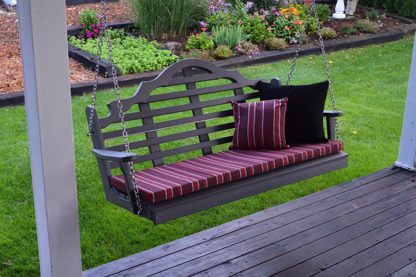 A&L Furniture Company Marlboro Recycled Plastic 5ft Porch Swing - LEAD TIME TO SHIP 10 BUSINESS DAYS