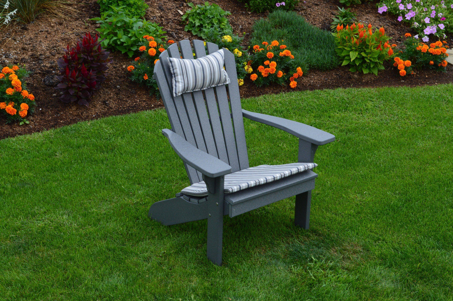 A&L Furniture Co. Amish Made Recycled Plastic Fanback Adirondack Chair - LEAD TIME TO SHIP 10 BUSINESS DAYS